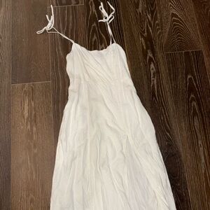 URBAN OUTFITTERS White Tie-Shoulder Summer Dress